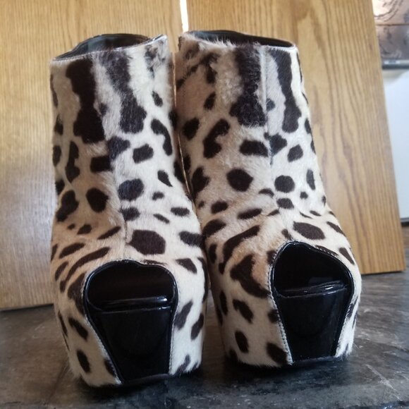Size 42 Giuseppe Zanotti Lepard Heel-Less Wedge - Picture 9 of 16